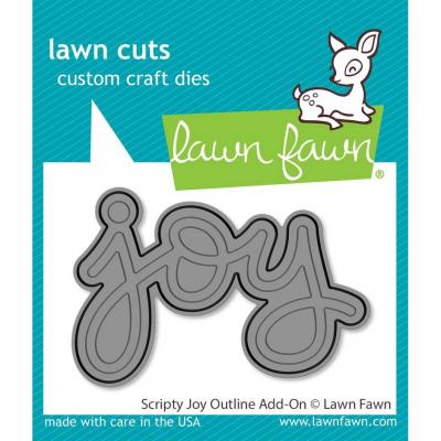 Lawn Fawn Cutting Dies - Scripty Joy Outline Add-On